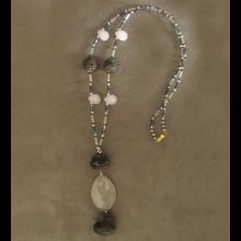 Collier en perles Tumaco et pierres fines